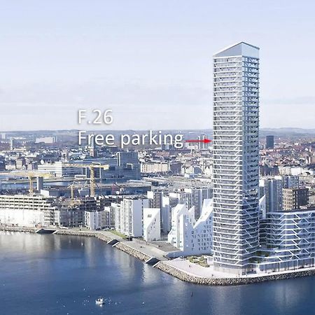 26-Etage Lejlighed Med Utrolig Havudsigt Arhus Luaran gambar