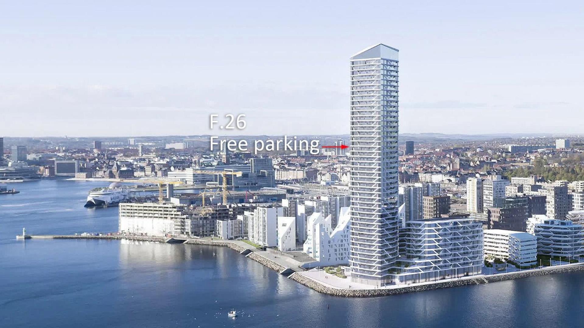 26-Etage Lejlighed Med Utrolig Havudsigt Arhus Luaran gambar