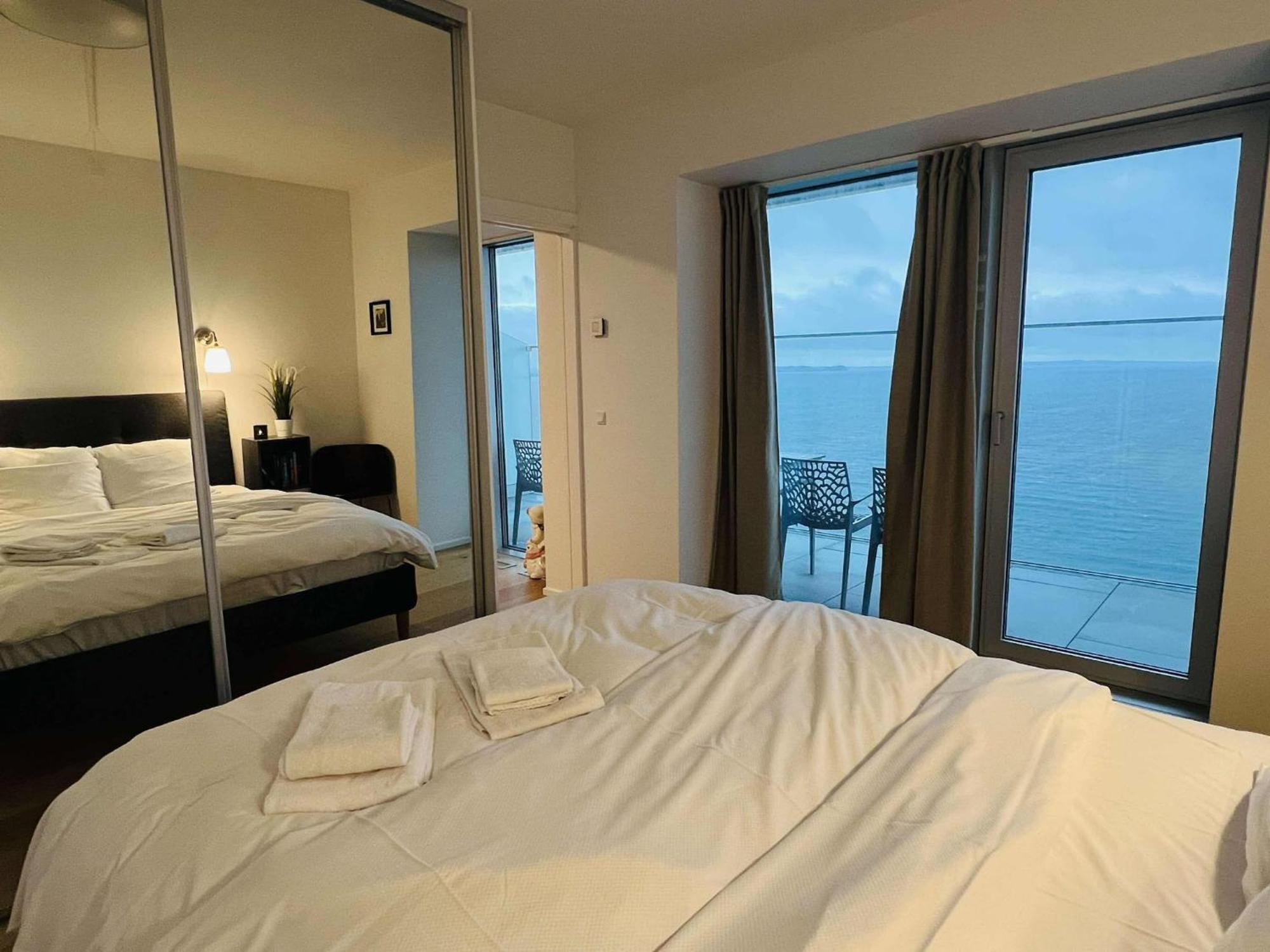 26-Etage Lejlighed Med Utrolig Havudsigt Arhus Luaran gambar